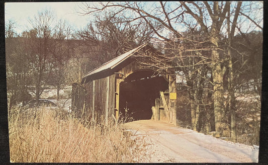 Armstrong Mill Bridge near Cambridge, Ohio - Photo: Anita Knight - Vintage Covered Bridge Postcard