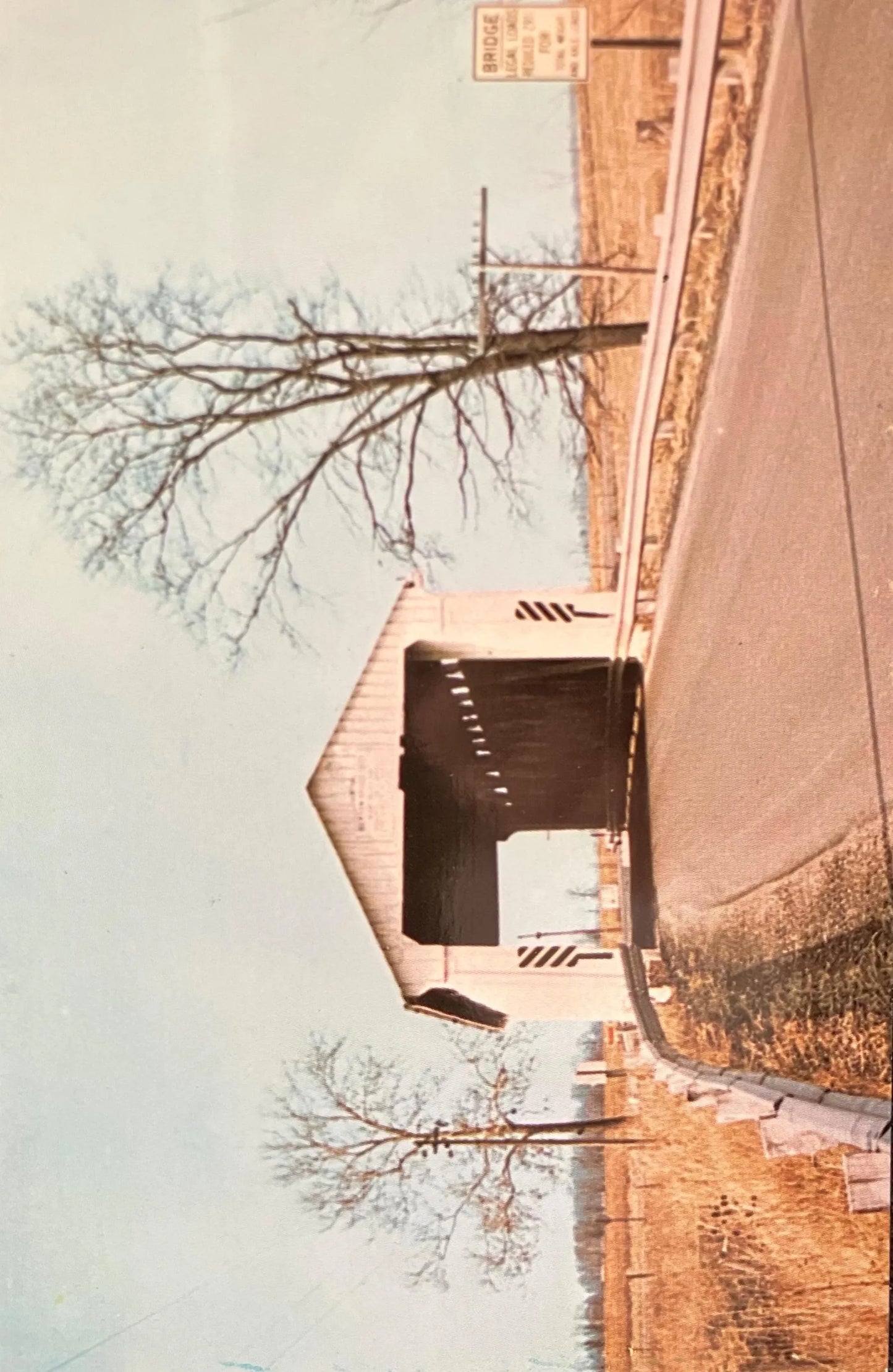 Beckham Covered Bridge in Logan County - Photography: William D. Smith - Vintage Covered Bridge Postcard