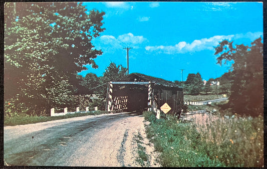 March Road Covered Bridge - Ashtabula County, Ohio - Vintage Postcard