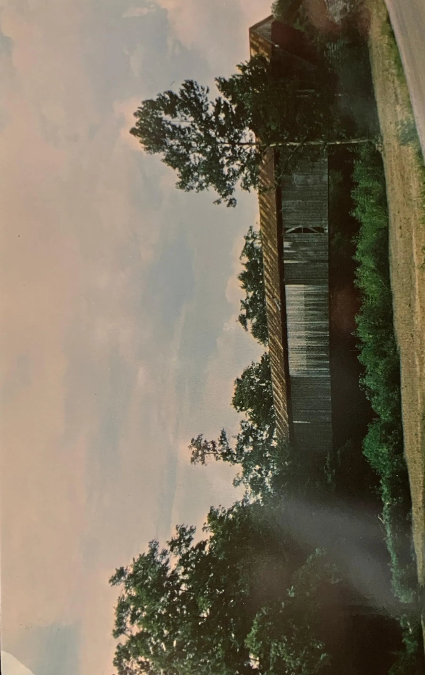 Covered Bridge in Brown County, Ohio - New Hope Bridge - Photo: Anita Knight - Vintage Covered Bridge Postcard
