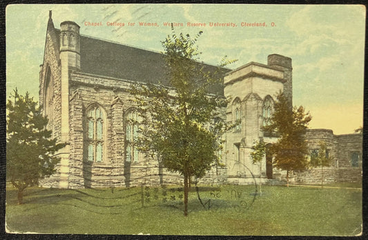 Chapel, College for Women, Western Reserve University, Cleveland, Ohio - Vintage Church Postcard
