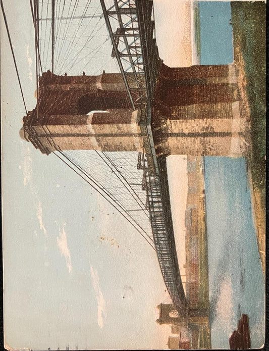Suspension Bridge, Cincinnati, Ohio - Vintage Postcard