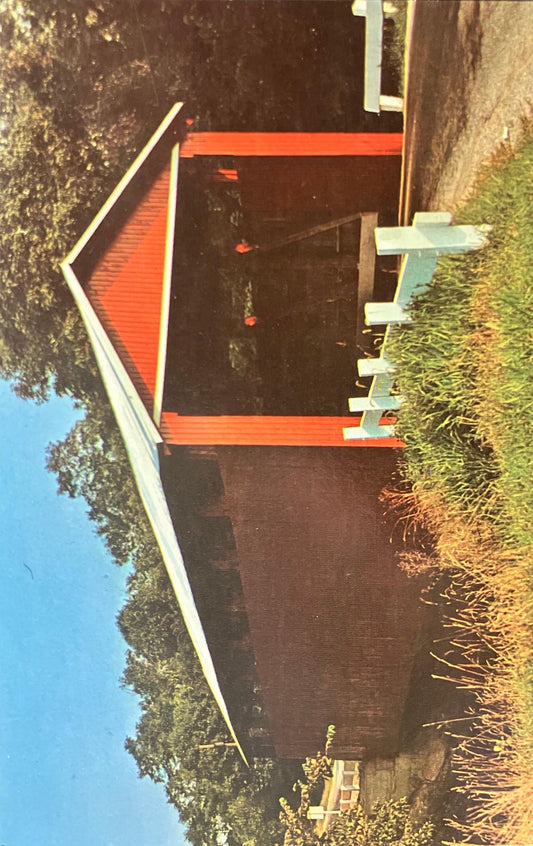 Todd’s Fork, Covered Bridge - Clinton County, Ohio - Photo by Ohio Travel & Tourism Bureau - Vintage Postcard