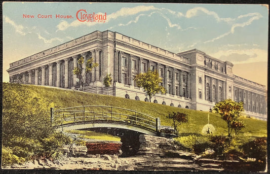 New Court House, Cleveland, Sixth City - Vintage Courthouse Postcard