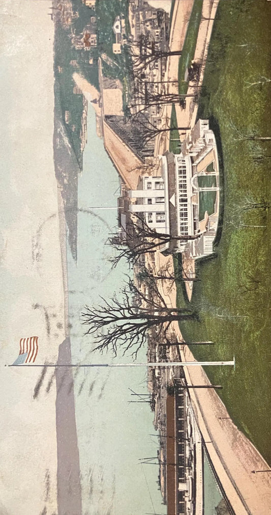 Claremont and Hudson River from Grant's Tomb, New York - Vintage 1905 Postcard