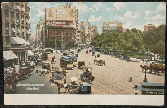 North from Flat-Iron Building, New York - Printed in Germany - Vintage Postcard