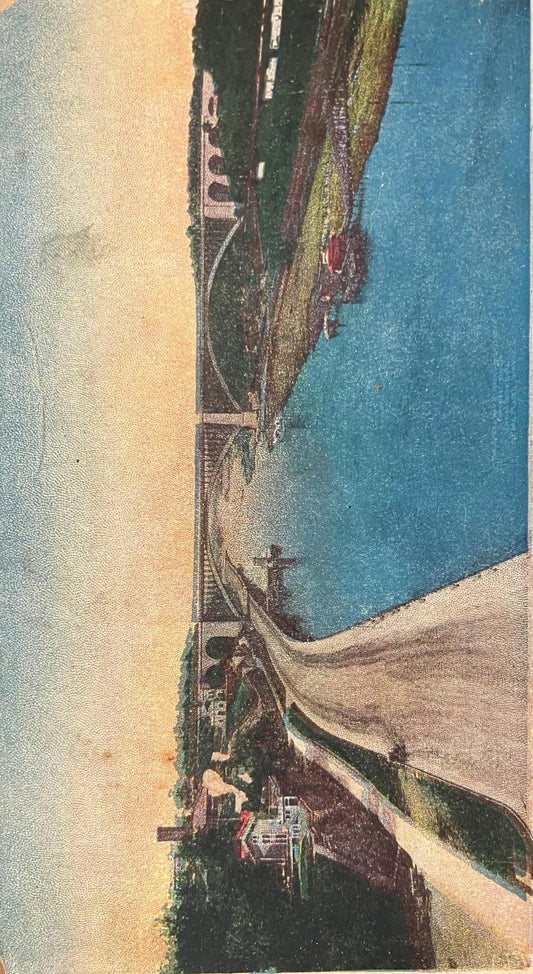 The Speedway and Washington Bridge, New York - Vintage Bridge Postcard