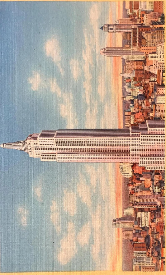 Empire State Building and Midtown New York City - Vintage Postcard