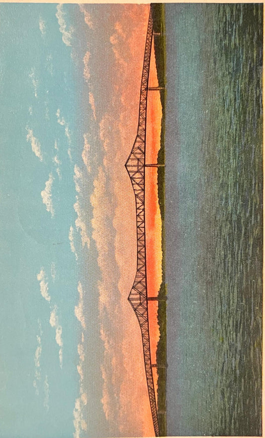 Mississippi Bridge at Cairo, Illinois, between Missouri and Illinois - Vintage Bridge Postcard
