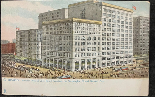 Chicago, Marshall Field & Co's Retail Premises, - Vintage pre 1906 Postcard
