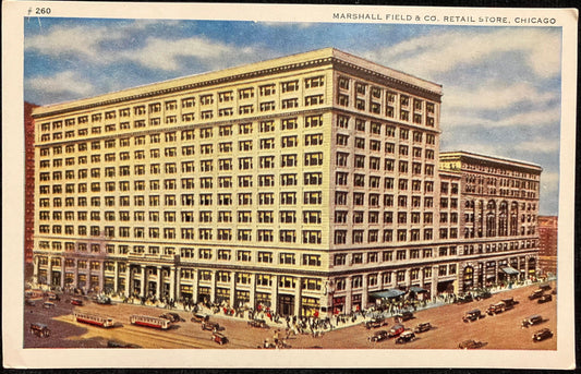 Marshall Field & Co. Retail Store, Chicago - Vintage Retail Postcard