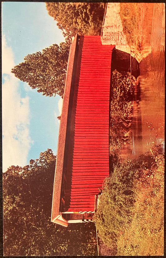Johnson’s Mill Bridge - Lancaster, Pennsylvania - Photo by Jim E. Hess - Vintage Covered Bridge Postcard
