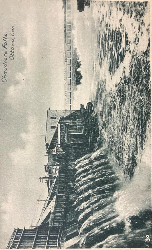 Chaudiere Falls, Ottawa, Canada - Vintage Waterfalls Postcard