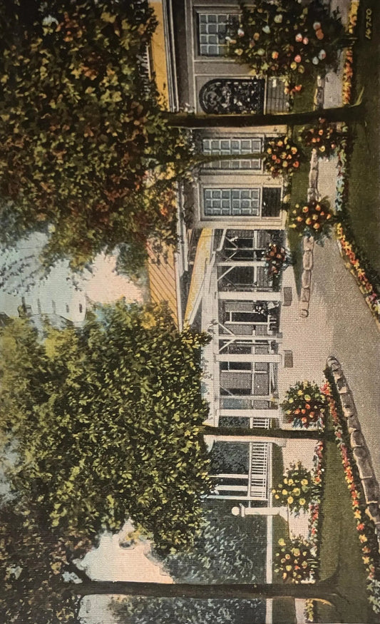 Entrance to Hotel The Cedars, Cedar Point-on-Lake Erie - Ohio - Vintage Hotel Postcard