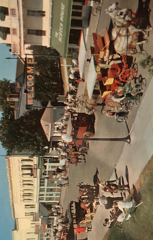 Main Street - Mackinac Island, Michigan - Photo by Clare McKeever Haynes - Vintage Postcard
