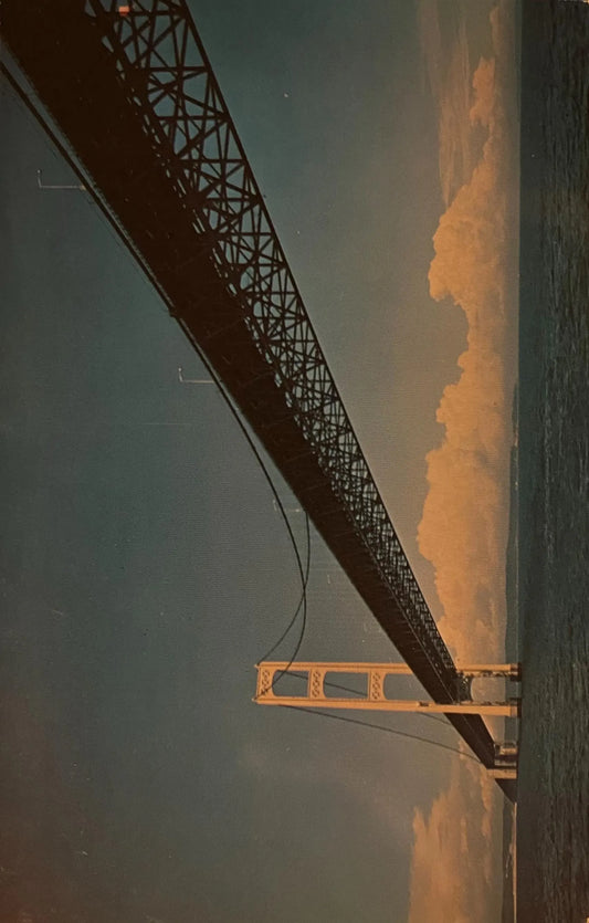 The Mackinac Bridge in Michigan - Photo: Bob Miles - Vintage Bridge Postcard