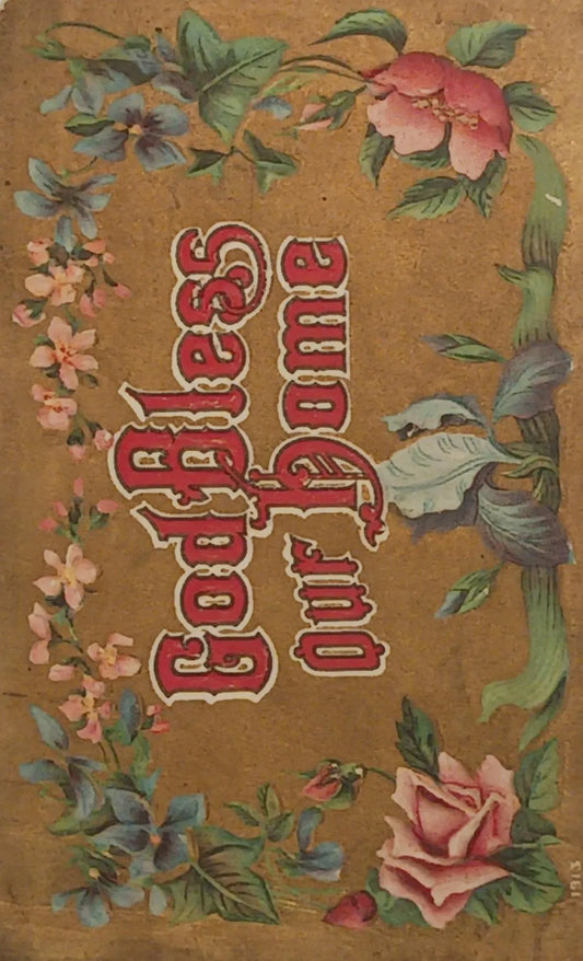 God Bless Our Home - Vintage Postcard form 1913