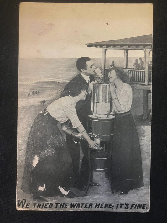 We Tried the Water Here; It’s Fine - Vintage Postcard