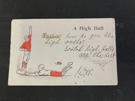 A High Ball - Vintage Baseball Postcard