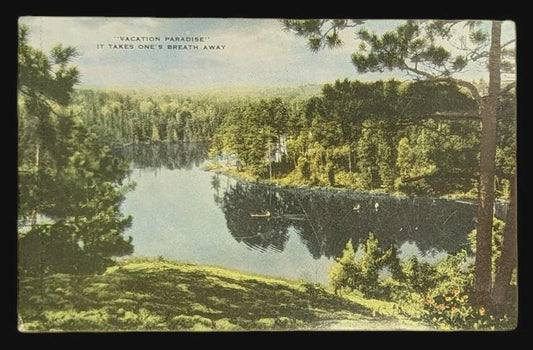 Vacation Paradise It Takes One's Breath Away, Manistee, Michigan - Vintage Postcard
