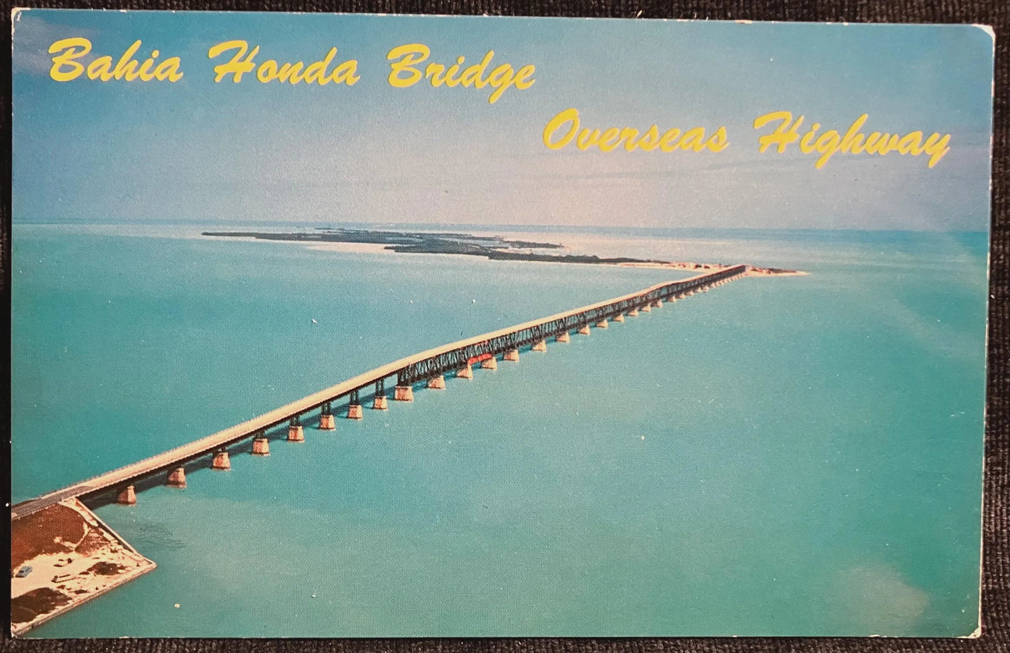 Bahia Honda Bridge - Overseas Highway - Florida - Photo: Jack and Bill Levy - Vintage Bridge Postcard