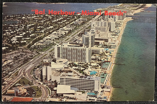 Florida's “Bal Harbor - Miami Beach” - Vintage Postcard