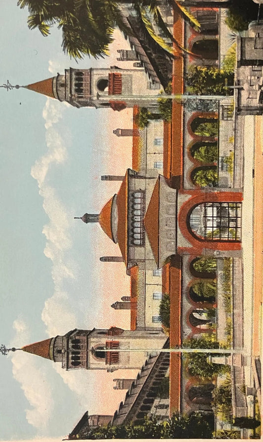 Hotel Ponce De Leon, St. Augustine, Florida - Vintage History Postcard