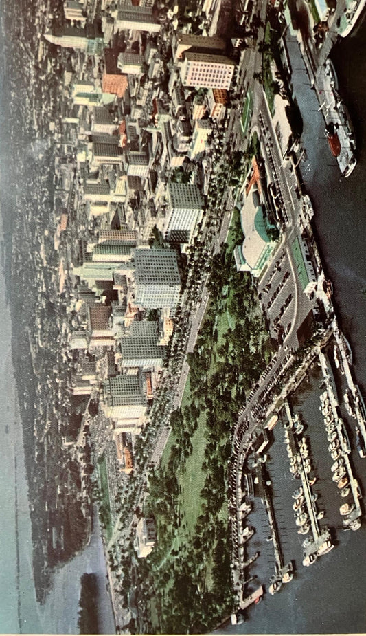 Aerial View of the City of Miami, Florida - Vintage Postcard