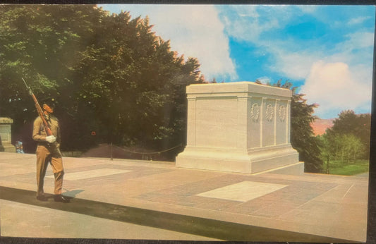 Tomb of the Unknown Soldiers, Arlington National Cemetery, Arlington, Virginia - Vintage Cemetery Postcard