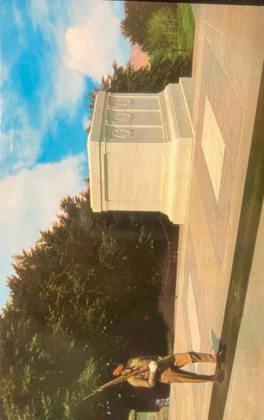 Tomb of the Unknown Soldiers, Arlington National Cemetery, Arlington, Virginia - Vintage Cemetery Postcard