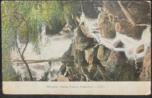 Meadow Creek Falls, Virginia - Vintage Postcard