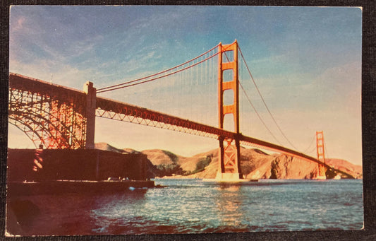 Golden Gate Bridge, San Francisco, California - Vintage 1940s Bridge Postcard