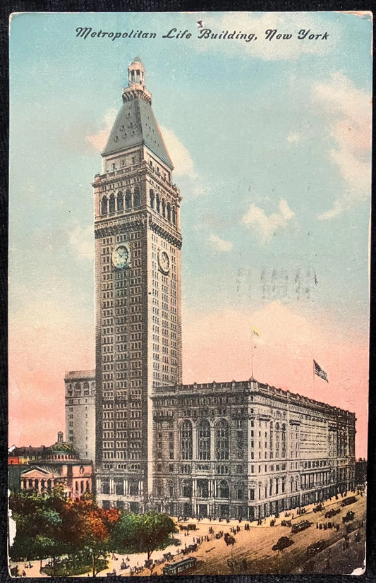 Metropolitan Life Building, New York - Vintage Postcard
