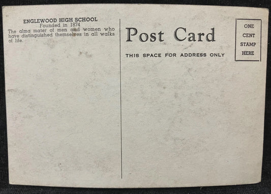 Englewood High School - Illinois - Vintage High School Postcard