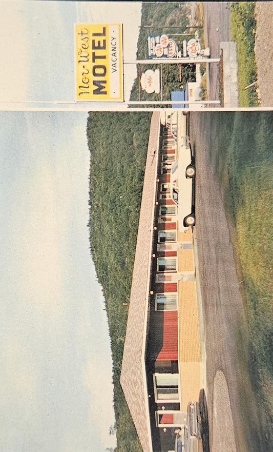 1950s Nor-West Motel And Restaurant Highway 17 Schrieber, Ontario, Canada - Vintage International Postcard