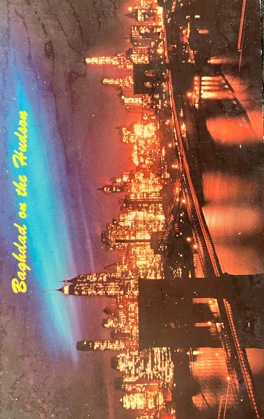 Baghdad on the Hudson, New York City - Vintage Brooklyn Bridge Postcard