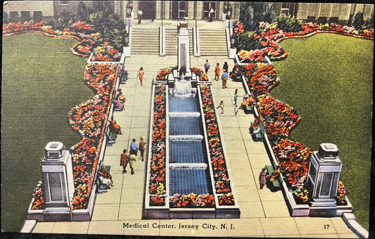 Medical Center, Jersey City, New Jersey - Vintage Hospital Postcard