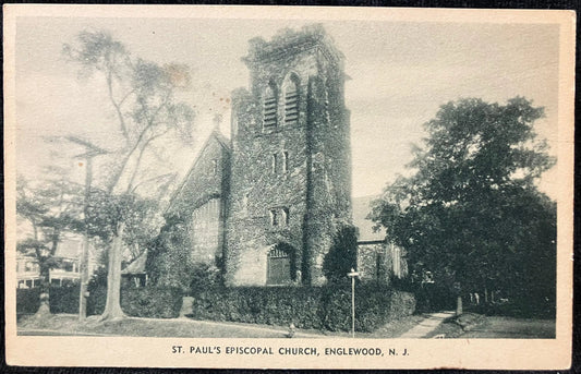 St. Paul’s Episcopal Church, Englewood, New Jersey - Vintage Church Postcard