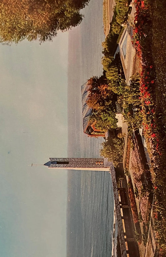 Wayfarers’ Chapel near the Portuguese Bend, California - Photo: Carl Junghas - Vintage Church Postcard