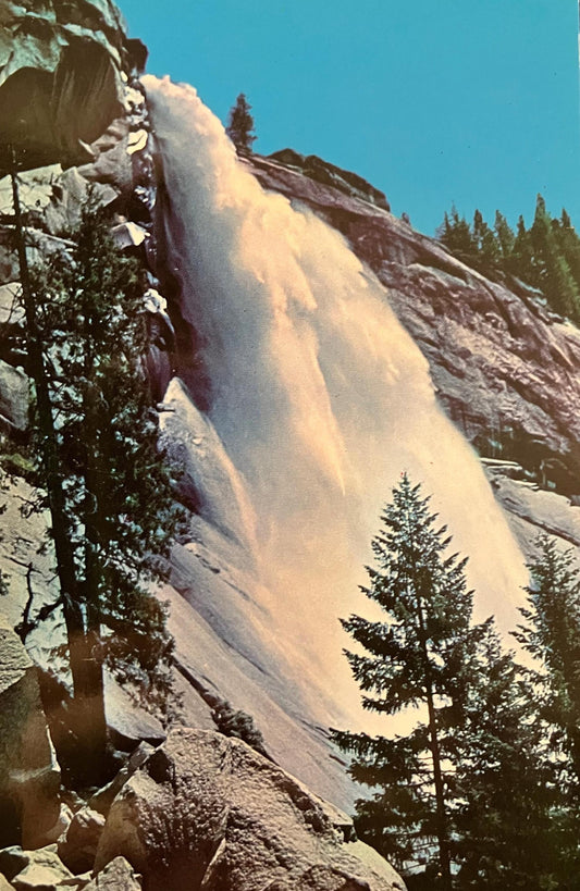 Yosemite National Park, California-Nevada Fall - Vintage National Park Postcard