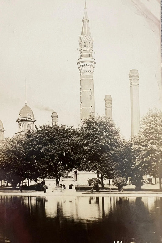 RPPC - Water-Works Park, Detroit, Michigan - Real Photo Postcard