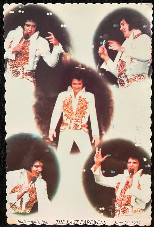 Elvis Presley, The Last Farewell, June 26, 1977, Indianapolis, Indiana - Vintage Celebrity Postcard