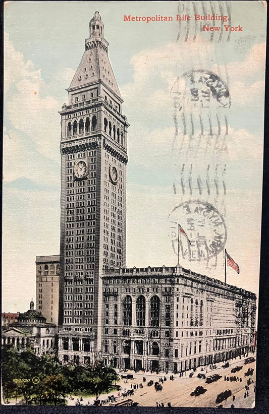 Metropolitan Life Building, New York - Vintage Postcard