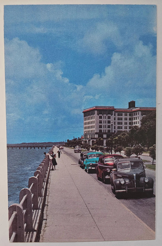 Murray Boulevard Or Low Battery, Fort Sumter Hotel, Charleston, South Carolina - Vintage Postcard