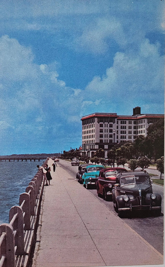 Murray Boulevard Or Low Battery, Fort Sumter Hotel, Charleston, South Carolina - Vintage Postcard