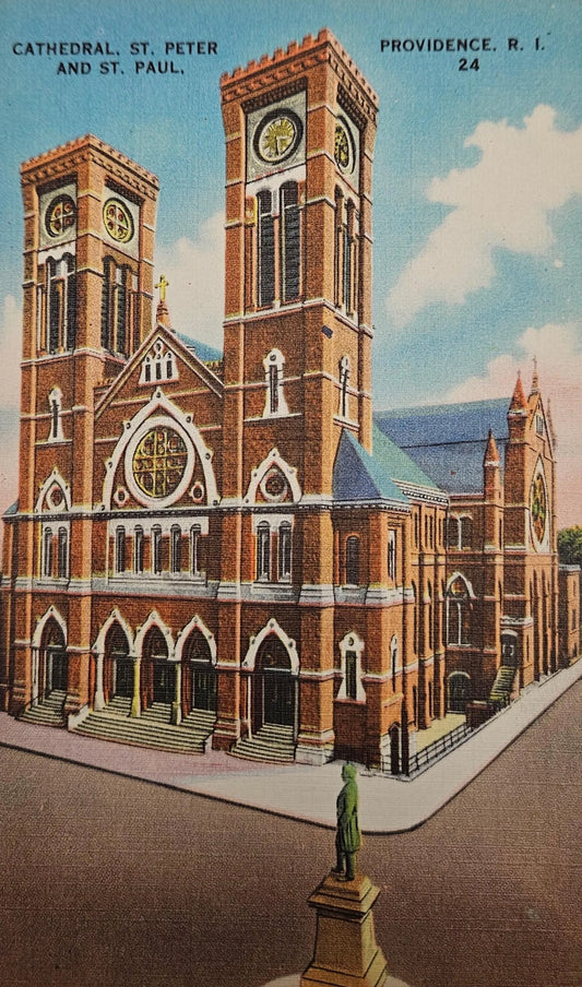 St. Peter and St. Paul Cathedral, Providence, Rhode Island - Vintage Postcard