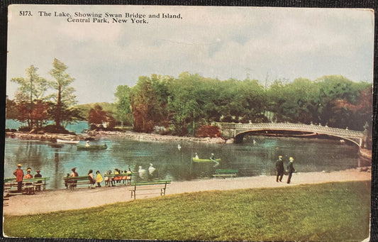 The Main Entrance to Mall Central Park, New York - Vintage Park Postcard