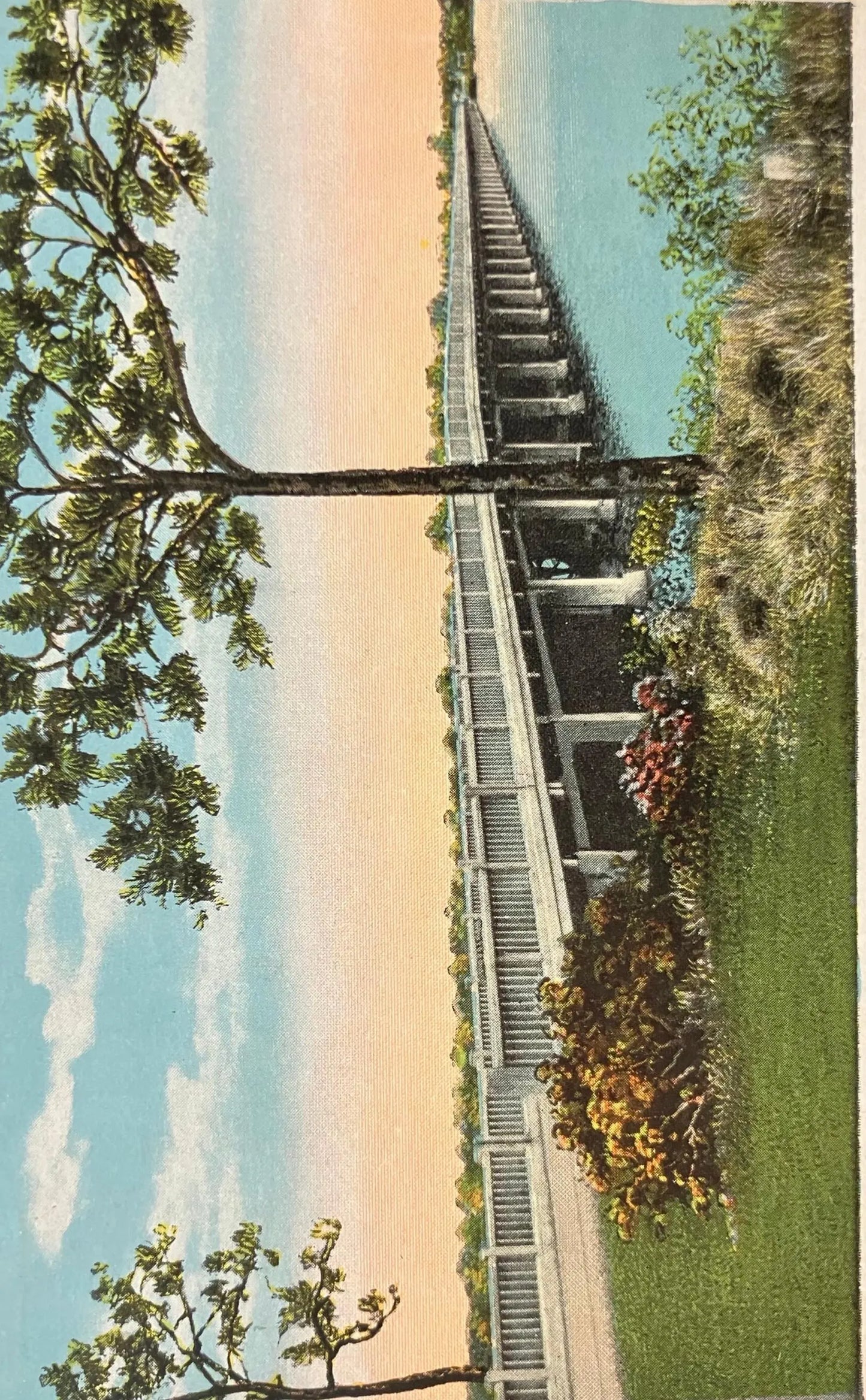 Back Bay Bridge, Biloxi, Mississippi - Vintage Bridge Postcard