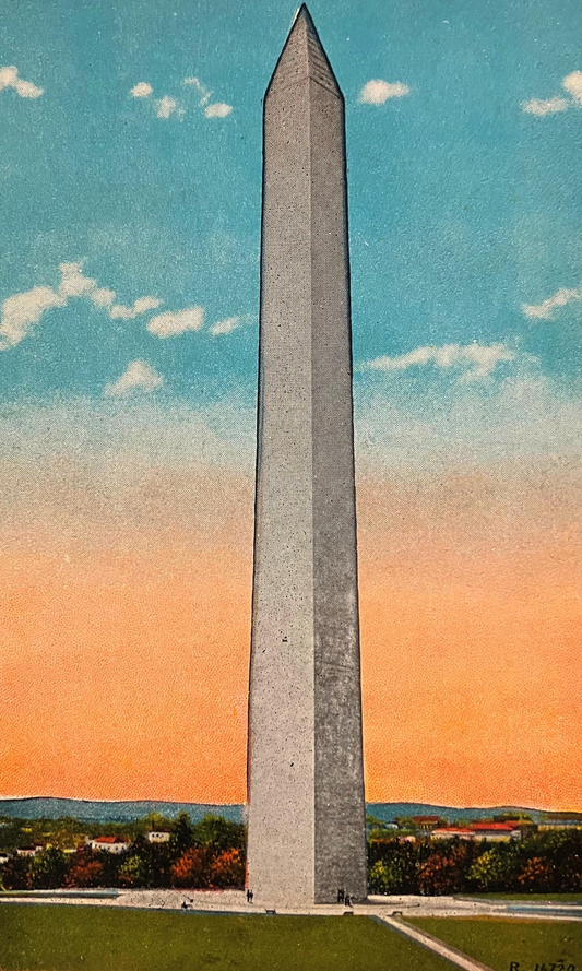 Washington Monument (Height 555 Feet), Washington, D. C., Maryland - Vintage Postcard