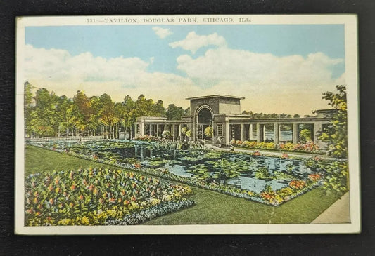 Pavilion, Douglas Park, Chicago, Illinois - Vintage Postcard